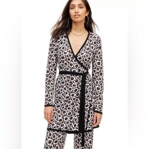 Diane Von Furstenberg x Target Floral Black White wrap Knit Dress